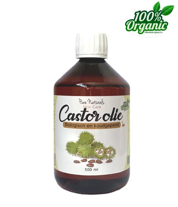 Pure Naturals – Castorolie – Koudgeperst – Biologisch – Haar, huid en wimpers – 500 ml