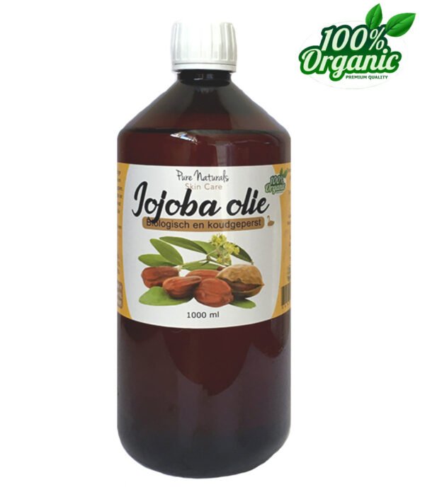 Pure Naturals – Jojoba olie – 1000 ml – ongeraffineerd & koudgeperst – BIO