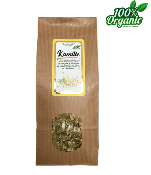 Pure Naturals – Gedroogde Kamille bloemetjes – biologisch 75 gram