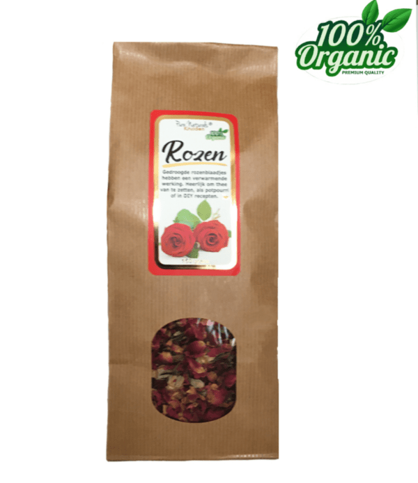 Pure Naturals – Gedroogde Rozen bloemetjes – biologisch – 150 gram