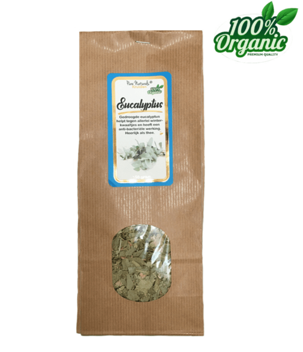 Pure Naturals – Gedroogde Eucalyptus blaadjes – biologisch – 75 gram