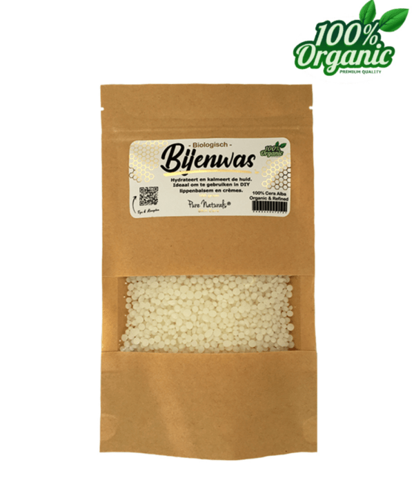 Pure Naturals – Bijenwas wit 100 gram – Biologisch – Geraffineerd – Korrels
