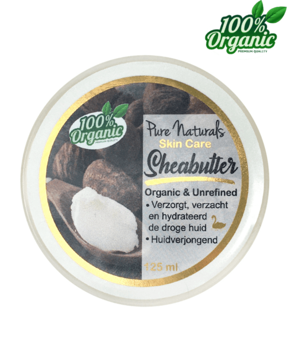 Pure Naturals – Sheabutter 125 ml – Ongeraffineerd & Biologisch