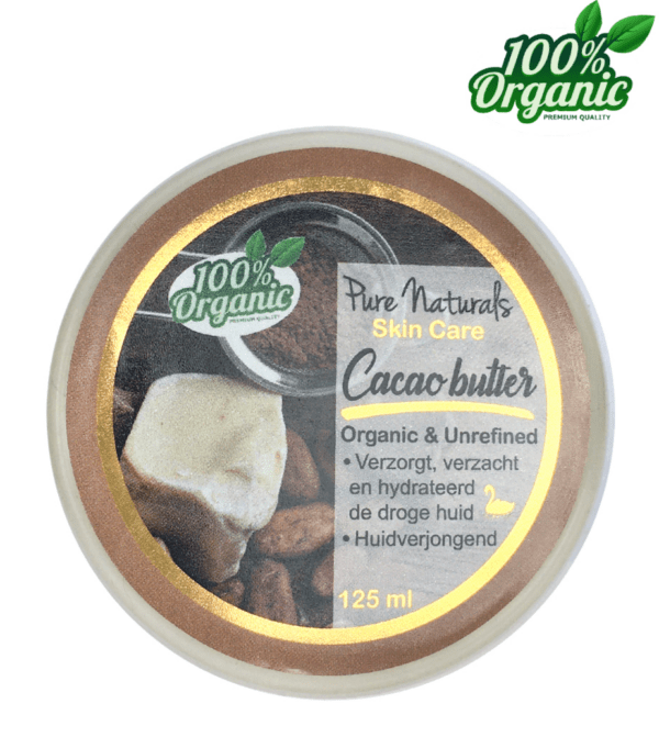 Pure Naturals – Cacao Butter 125 ml – Ongeraffineerd & Biologisch