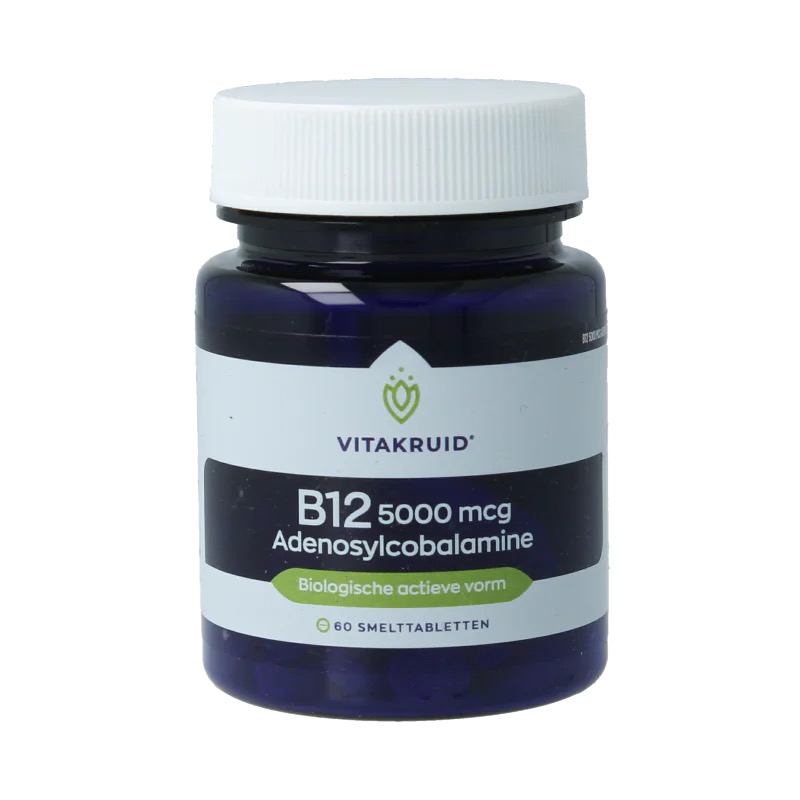 Vitakruid B12 5000 mcg Actief Adenosylcobalamine – 60 smelttabletten